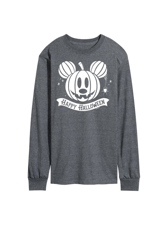 - Mickey's Pumpkin Men's Long Sleeve Graphic T-Shirt