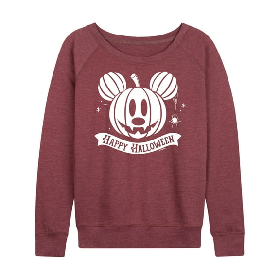 Mickey & Friends - Mickey's Pumpkin - Women's Lightweight French Terry Long Sleeve Shirt