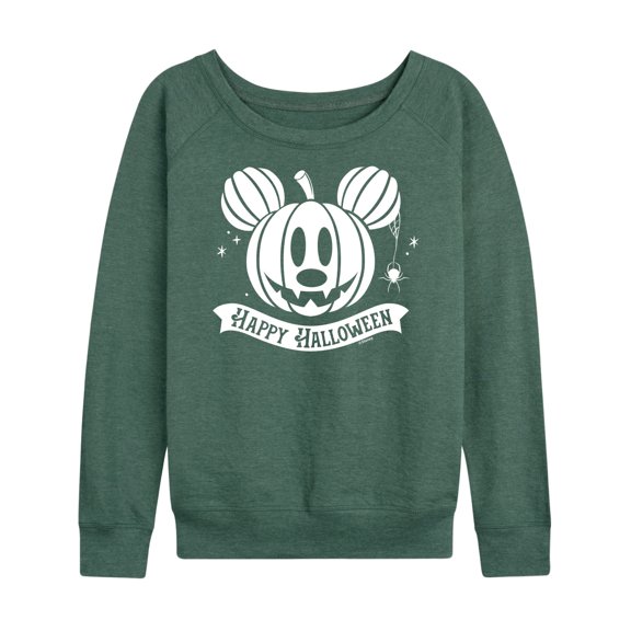 Mickey & Friends - Mickey's Pumpkin - Women's Lightweight French Terry Long Sleeve Shirt