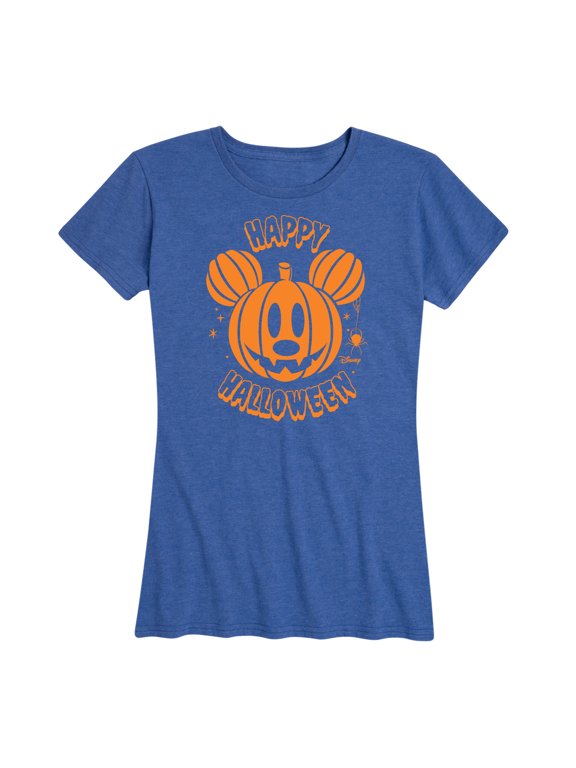 - Mickey's Pumpkin Women's Short Sleeve Graphic T-Shirt
