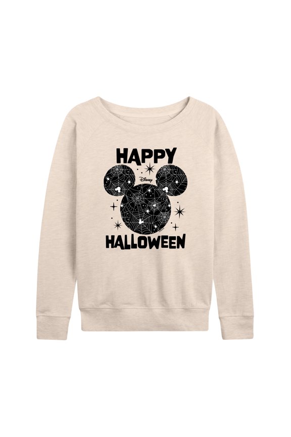 Mickey & Friends - Mickey's Spiderweb Logo - Women's Lightweight French Terry Long Sleeve Shirt