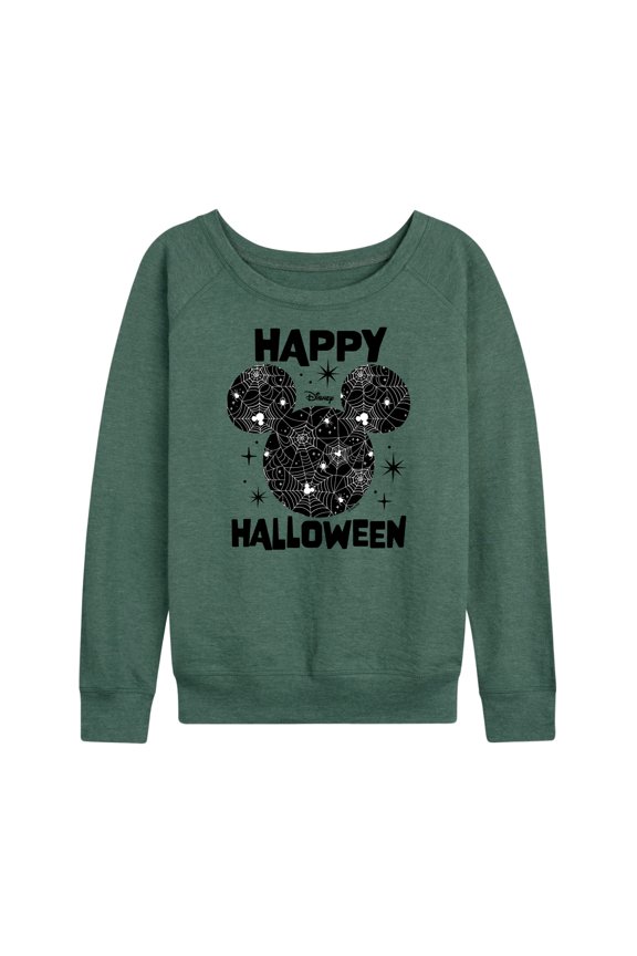 Mickey & Friends - Mickey's Spiderweb Logo - Women's Lightweight French Terry Long Sleeve Shirt