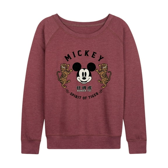 Mickey & Friends - Mickey's Spirit of The Tiger - Women's Lightweight French Terry Long Sleeve Shirt