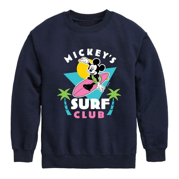 Mickey & Friends - Mickey's Surf Club - Toddler And Youth Crewneck Fleece Sweatshirt