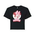 thumbnail image 1 of Mickey & Friends - Minnie Art - Juniors Cropped Cotton Blend T-Shirt, 1 of 5
