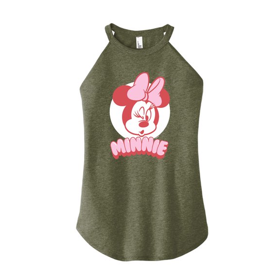Mickey & Friends - Minnie Art - Juniors High Neck Tank Top