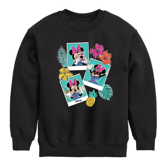 Mickey & Friends - Minnie Assorted Pics - Toddler And Youth Crewneck Fleece Sweatshirt