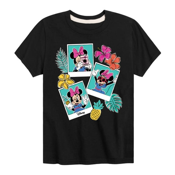 Mickey & Friends - Minnie Assorted Pics - Toddler And Youth Short Sleeve Graphic T-Shirt