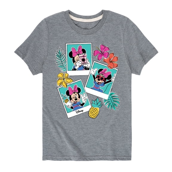 Mickey & Friends - Minnie Assorted Pics - Toddler And Youth Short Sleeve Graphic T-Shirt