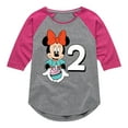 thumbnail image 1 of Mickey & Friends - Minnie Birthday 2 - Toddler And Youth Girls Raglan Graphic T-Shirt, 1 of 4