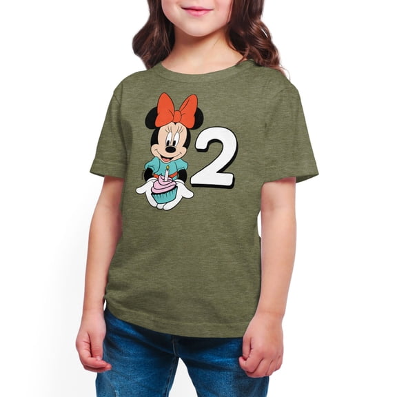 Mickey & Friends - Minnie Birthday 2 - Toddler And Youth Girls Short Sleeve Graphic T-Shirt