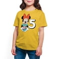 thumbnail image 1 of Mickey & Friends - Minnie Birthday 5  - Toddler And Youth Girls Short Sleeve Graphic T-Shirt, 1 of 1