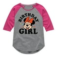 thumbnail image 1 of Mickey & Friends - Minnie Birthday Girl - Toddler And Youth Girls Raglan Graphic T-Shirt, 1 of 4