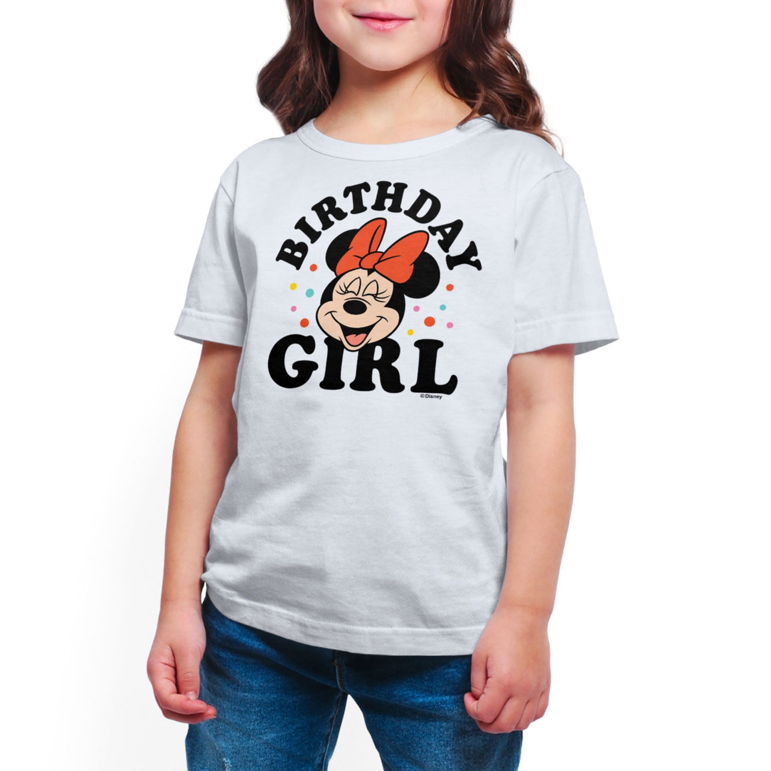 Mickey & Friends - Minnie Birthday Girl - Toddler And Youth Girls Short ...