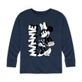 thumbnail image 1 of Mickey & Friends - Minnie Black And White - Toddler And Youth Long Sleeve Graphic T-Shirt, 1 of 5
