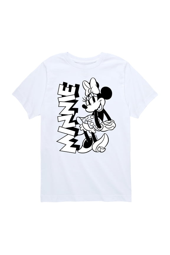Mickey & Friends - Minnie Black And White - Toddler And Youth Short Sleeve Graphic T-Shirt
