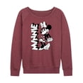 thumbnail image 1 of Mickey & Friends - Minnie Black And White - Women's Lightweight French Terry Long Sleeve Shirt, 1 of 5