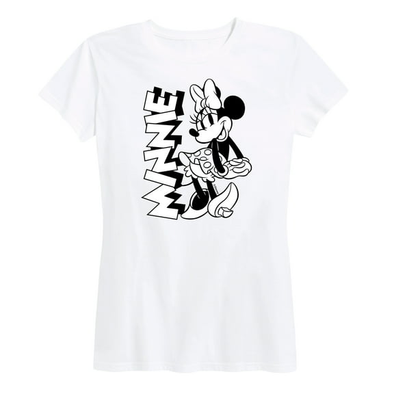 Mickey & Friends - Minnie Black And White - Women's Short Sleeve Graphic T-Shirt