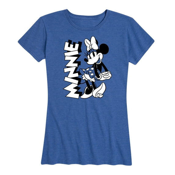Mickey & Friends - Minnie Black And White - Women's Short Sleeve Graphic T-Shirt