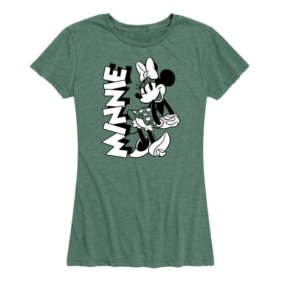 Mickey & Friends - Minnie Black And White - Women's Short Sleeve Graphic T-Shirt