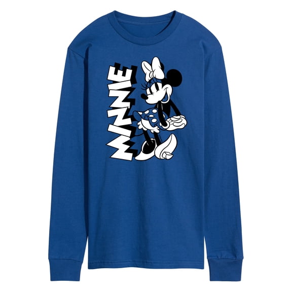 Mickey & Friends - Minnie Black and White - Men's Long Sleeve T-Shirt