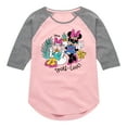 thumbnail image 1 of Mickey & Friends - Minnie & Daisy Tropicool Design - Toddler And Youth Girls Raglan Graphic T-Shirt, 1 of 4