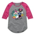 thumbnail image 1 of Mickey & Friends - Minnie & Daisy Tropicool Design - Toddler And Youth Girls Raglan Graphic T-Shirt, 1 of 4