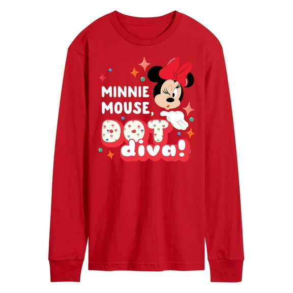 Mickey & Friends - Minnie Dot Diva - Men's Long Sleeve T-Shirt