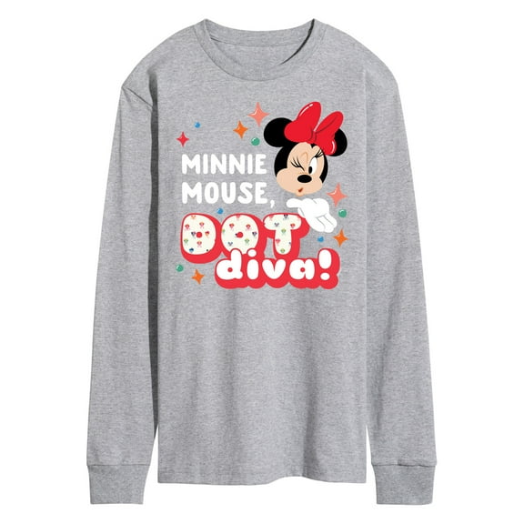 Mickey & Friends - Minnie Dot Diva - Men's Long Sleeve T-Shirt