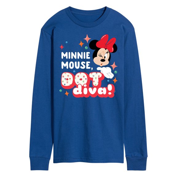Mickey & Friends - Minnie Dot Diva - Men's Long Sleeve T-Shirt