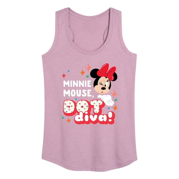 Mickey & Friends - Minnie Dot Diva - Women's Racerback Tank Top