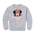 thumbnail image 1 of Mickey & Friends - Minnie Face Birthday Girl - Toddler And Youth Crewneck Fleece Sweatshirt, 1 of 4