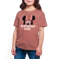 thumbnail image 1 of Mickey & Friends - Minnie Face Birthday Girl - Toddler And Youth Girls Short Sleeve Graphic T-Shirt, 1 of 1