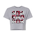 thumbnail image 1 of Mickey & Friends - Minnie Grid - Juniors Cropped Cotton Blend T-Shirt, 1 of 5