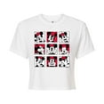 thumbnail image 1 of Mickey & Friends - Minnie Grid - Juniors Cropped Cotton Blend T-Shirt, 1 of 5