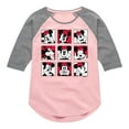 thumbnail image 1 of Mickey & Friends - Minnie Grid - Toddler And Youth Girls Raglan Graphic T-Shirt, 1 of 4