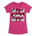 thumbnail image 1 of Mickey & Friends - Minnie Grid - Toddler And Youth Girls Short Sleeve Graphic T-Shirt, 1 of 5