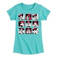 thumbnail image 1 of Mickey & Friends - Minnie Grid - Toddler And Youth Girls Short Sleeve Graphic T-Shirt, 1 of 5