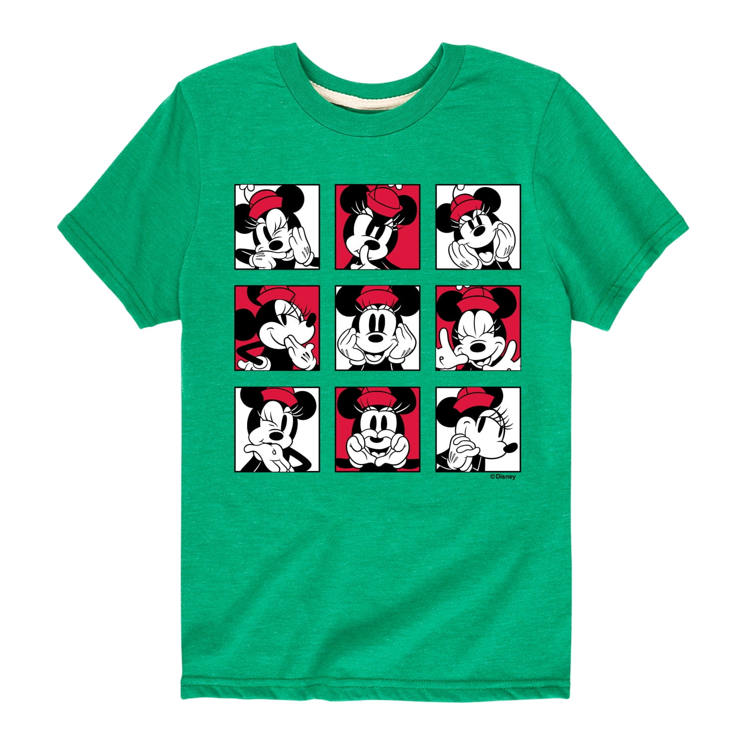 Mickey & Friends - Minnie Grid - Toddler And Youth Short Sleeve Graphic ...