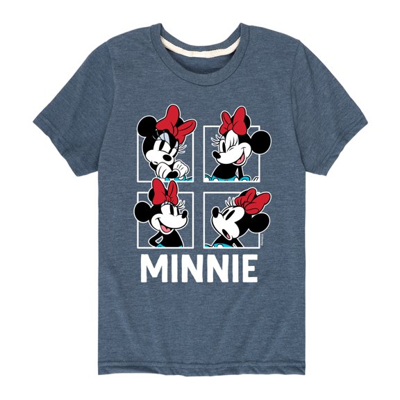 Mickey & Friends - Minnie Grid - Toddler And Youth Short Sleeve Graphic T-Shirt