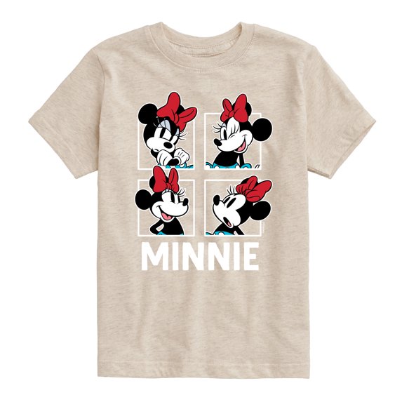 Mickey & Friends - Minnie Grid - Toddler And Youth Short Sleeve Graphic T-Shirt