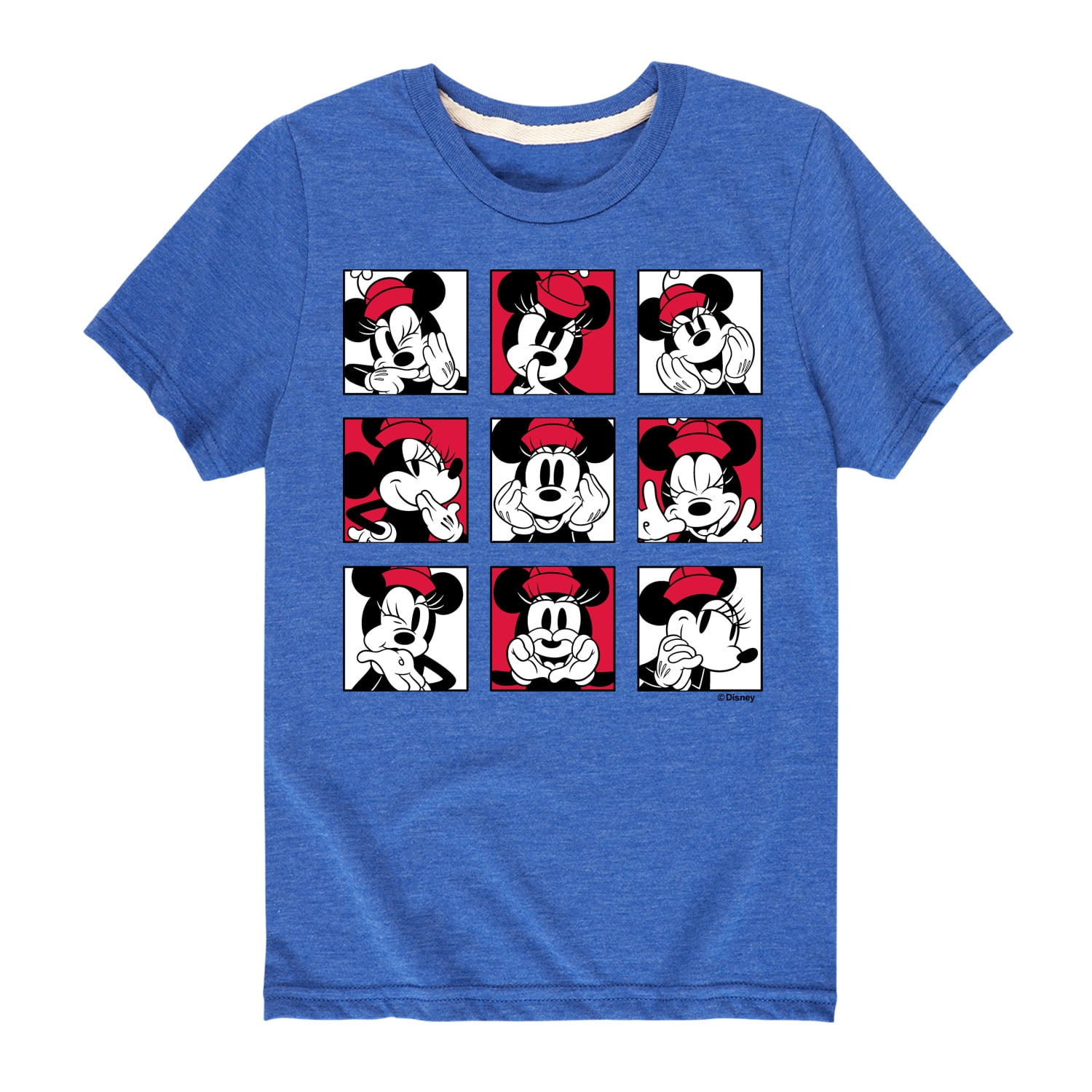 Mickey & Friends - Minnie Grid - Toddler And Youth Short Sleeve Graphic ...