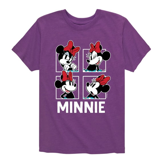 Mickey & Friends - Minnie Grid - Toddler And Youth Short Sleeve Graphic T-Shirt
