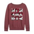 thumbnail image 1 of Mickey & Friends - Minnie Grid - Women's Lightweight French Terry Long Sleeve Shirt, 1 of 5
