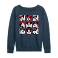 thumbnail image 1 of Mickey & Friends - Minnie Grid - Women's Lightweight French Terry Long Sleeve Shirt, 1 of 5