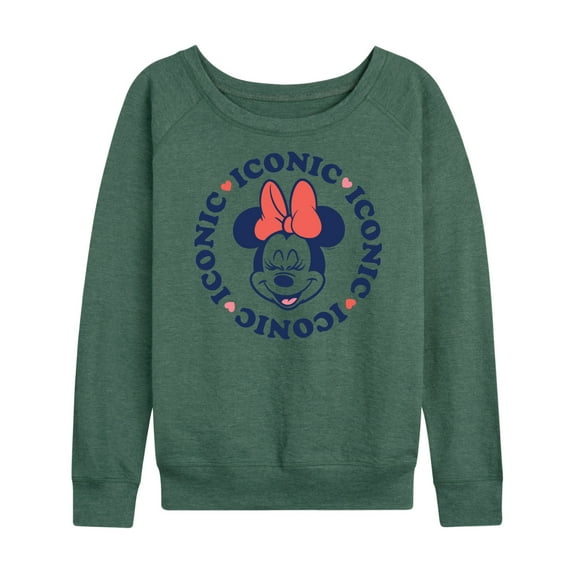 Mickey & Friends - Minnie Iconic Repeated - Women's Lightweight French Terry Long Sleeve Shirt