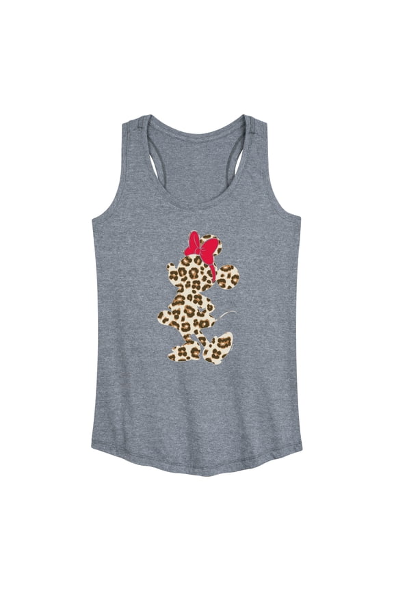 Mickey & Friends - Minnie Leopard Fill - Women's Racerback Tank Top