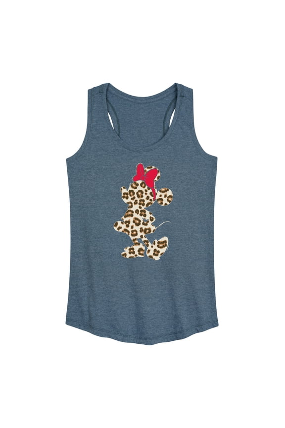 Mickey & Friends - Minnie Leopard Fill - Women's Racerback Tank Top