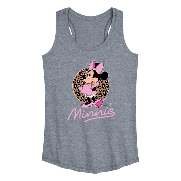 Mickey & Friends - Minnie Leopard Print - Women's Racerback Tank Top