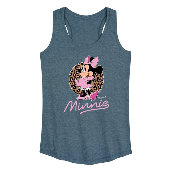 Mickey & Friends - Minnie Leopard Print - Women's Racerback Tank Top